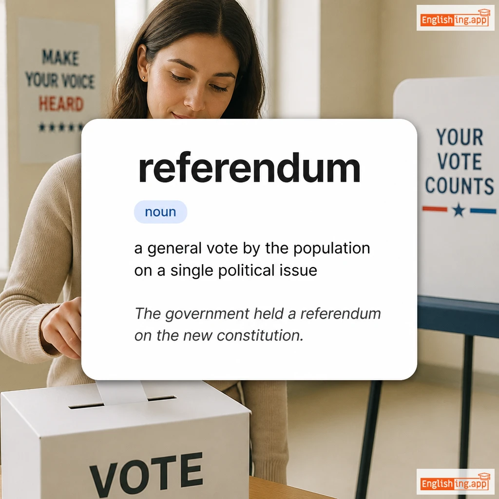 referendum definition card — visual illustration of the meaning