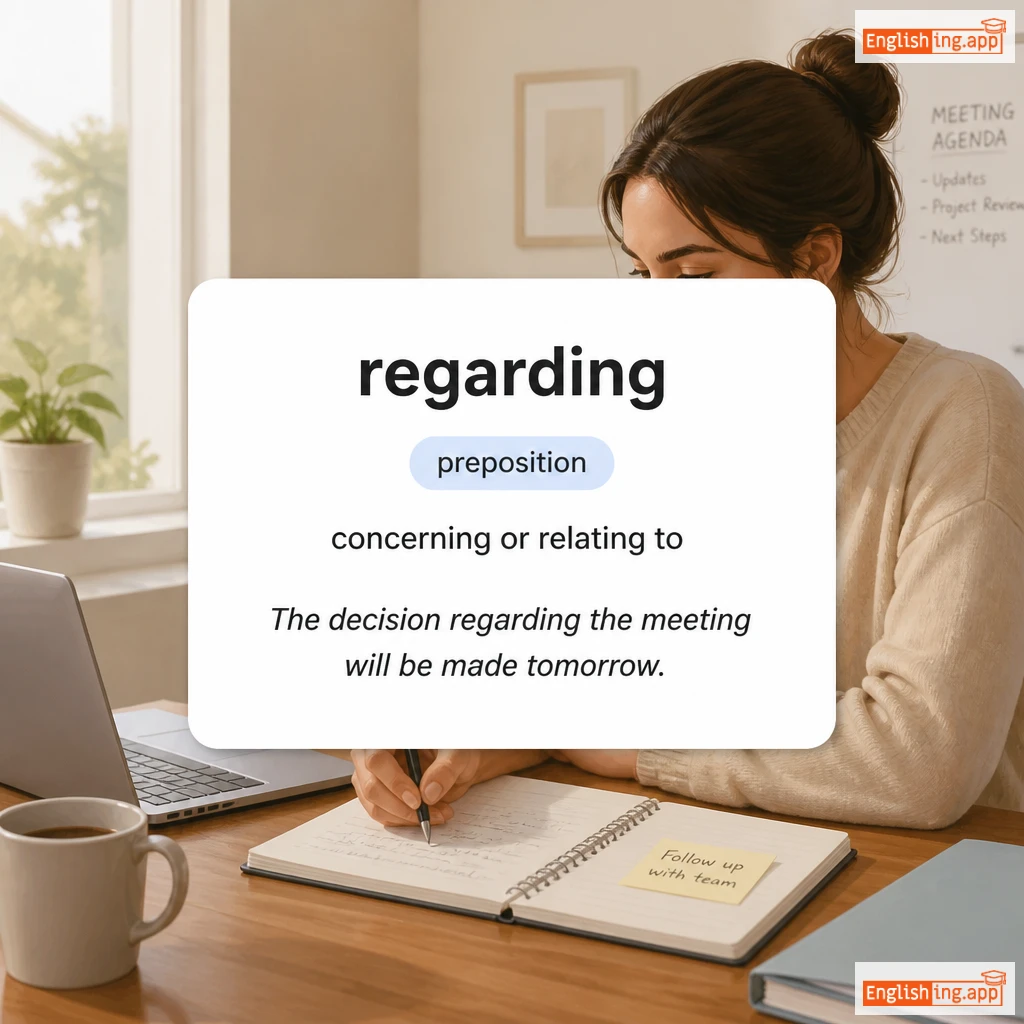 regarding definition card — visual illustration of the meaning