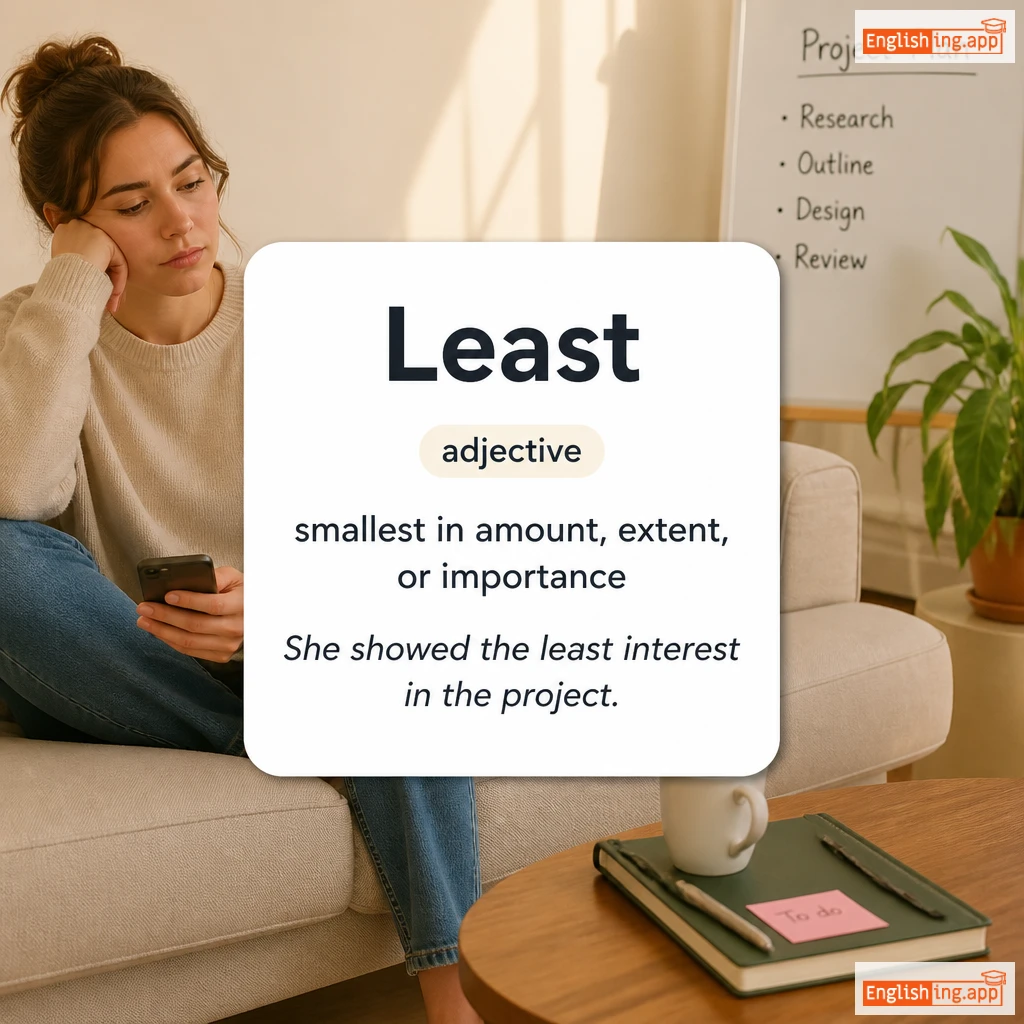Least definition card — visual illustration of the meaning