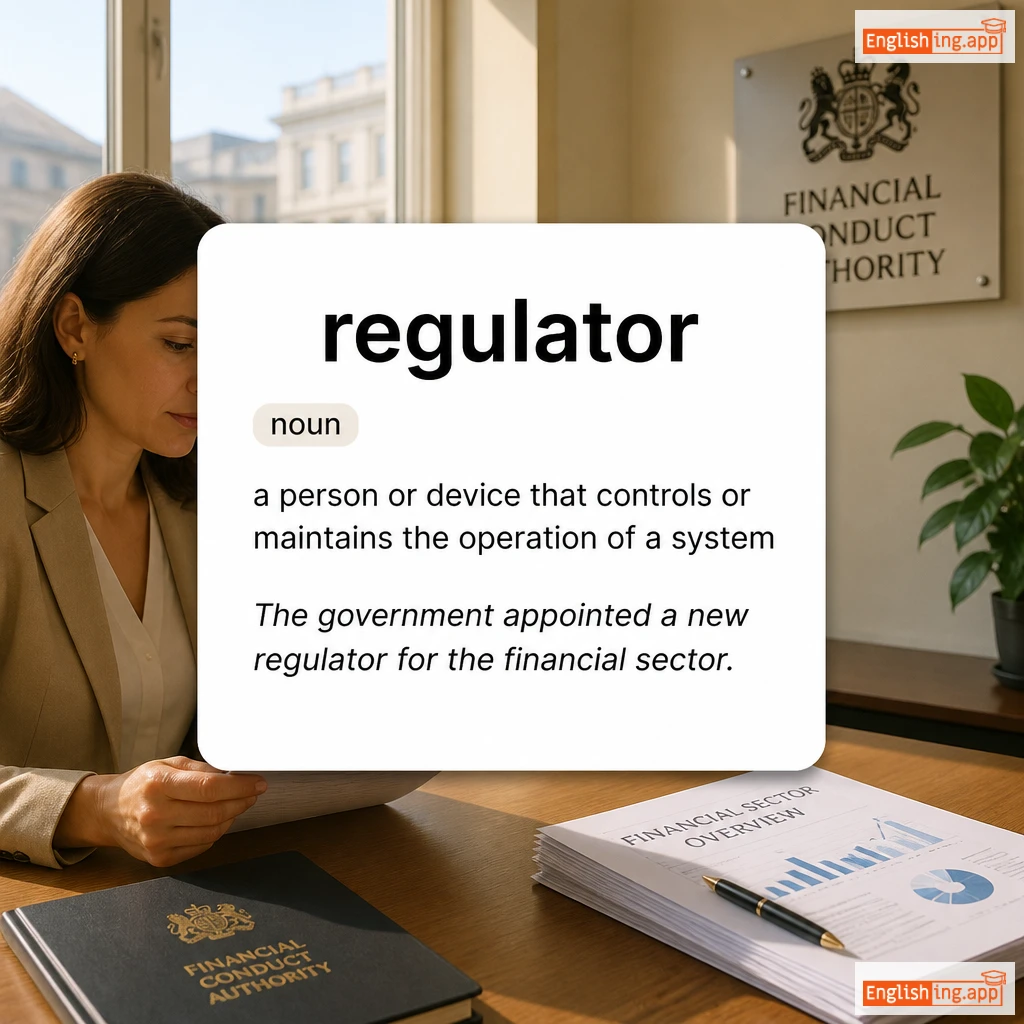 regulator definition card — visual illustration of the meaning