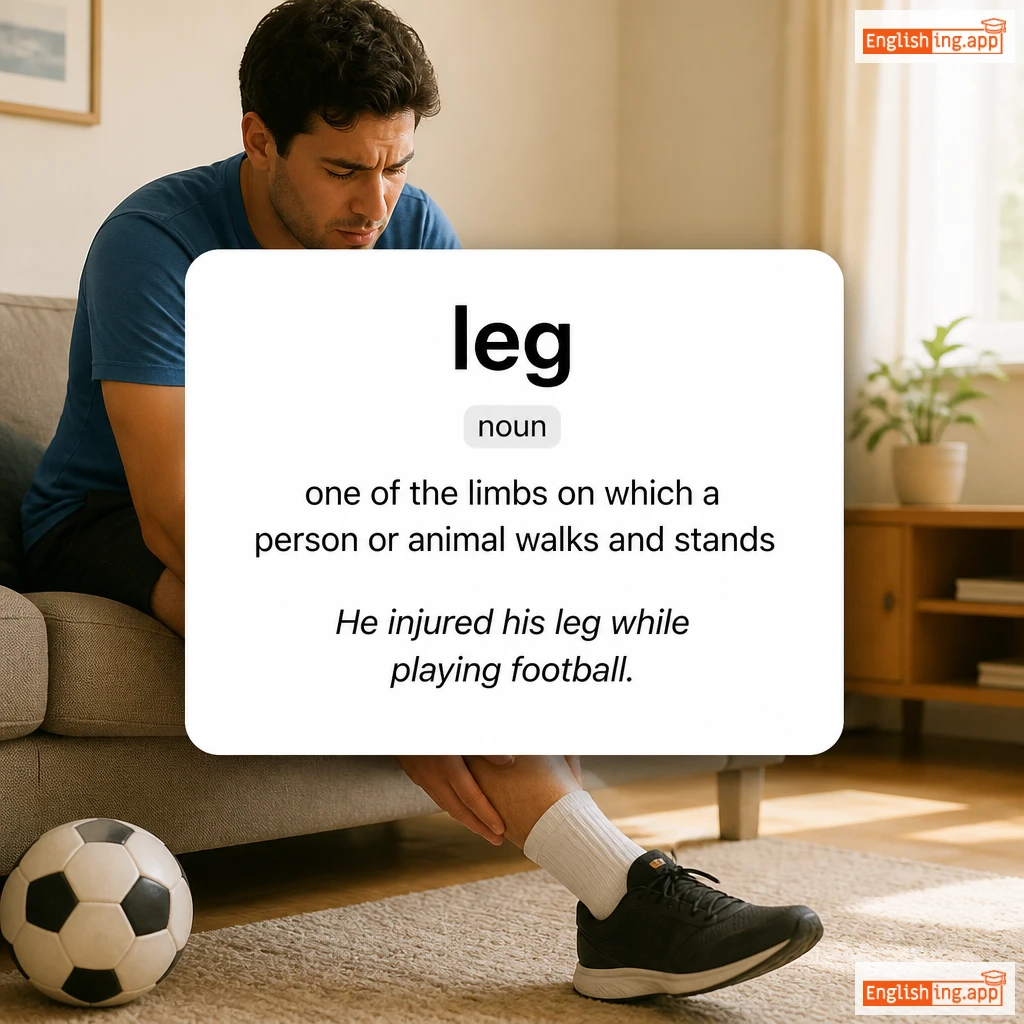 leg definition card — visual illustration of the meaning