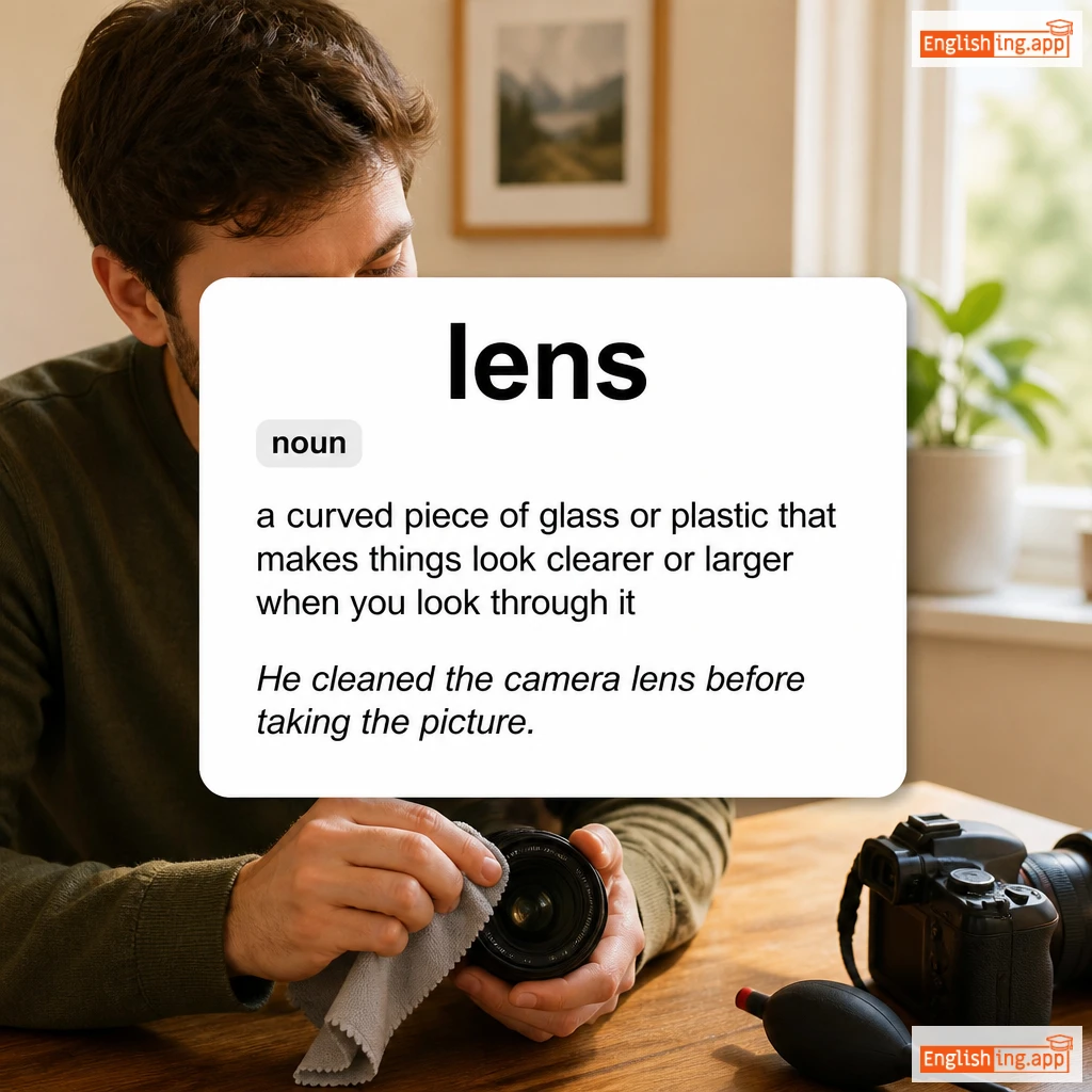 lens definition card — visual illustration of the meaning