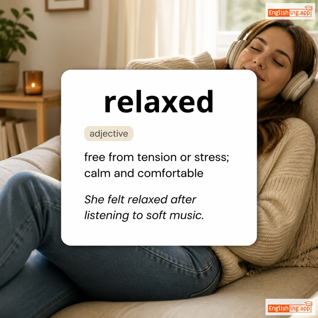 relaxed definition card — visual illustration of the meaning