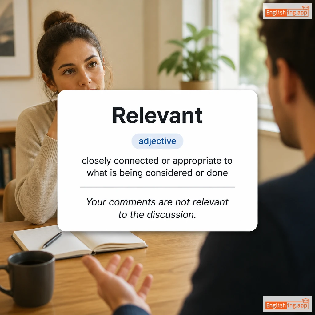 Relevant definition card — visual illustration of the meaning