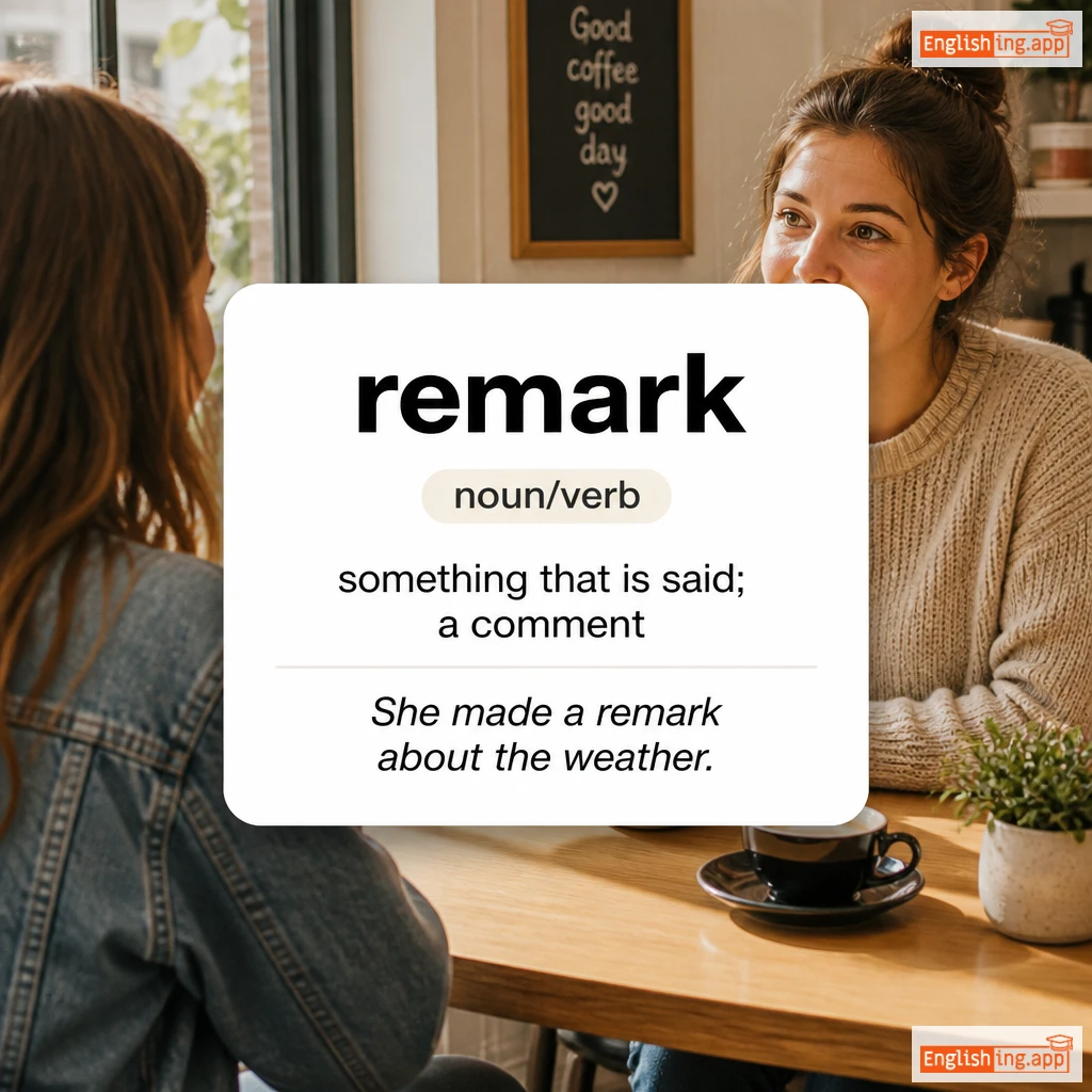 remark definition card — visual illustration of the meaning