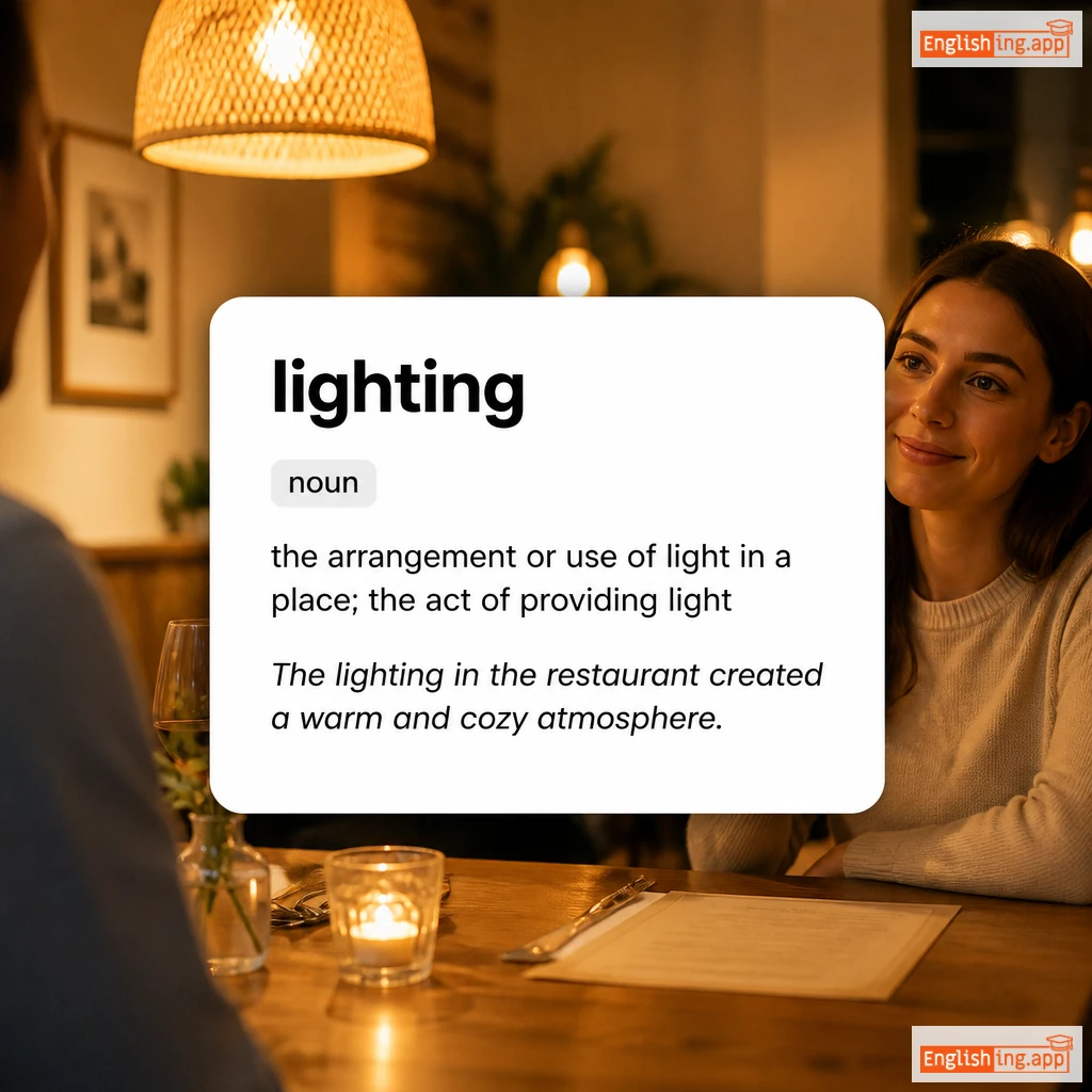 lighting definition card — visual illustration of the meaning