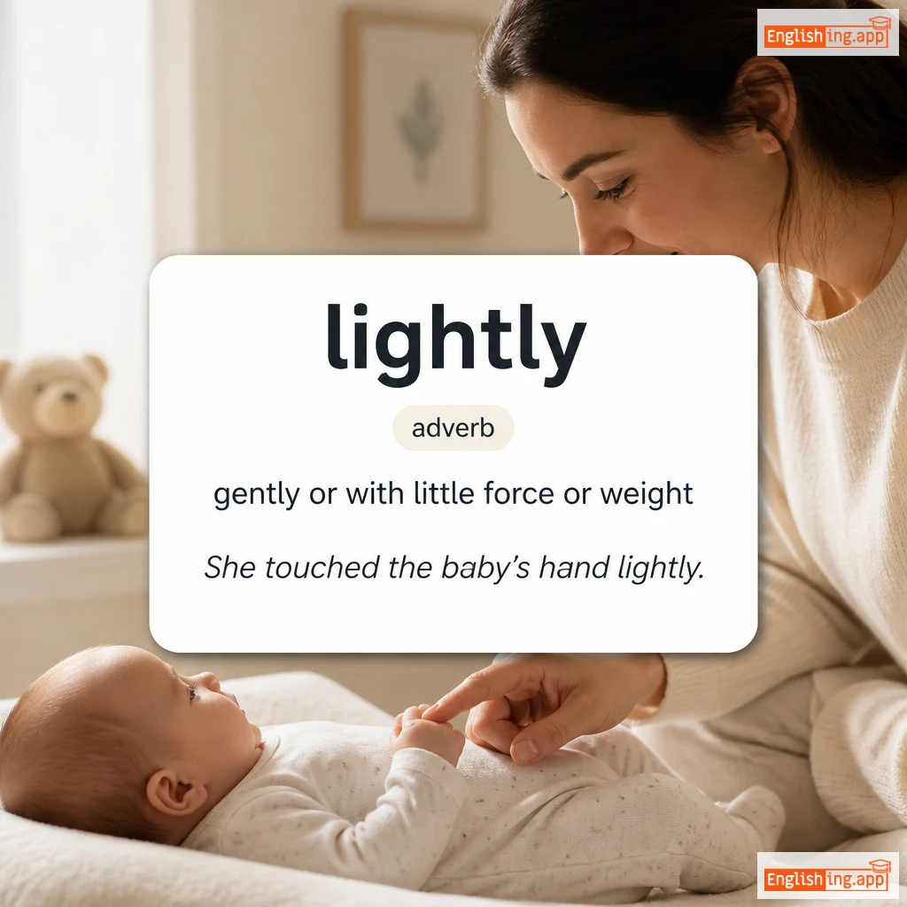 lightly definition card — visual illustration of the meaning