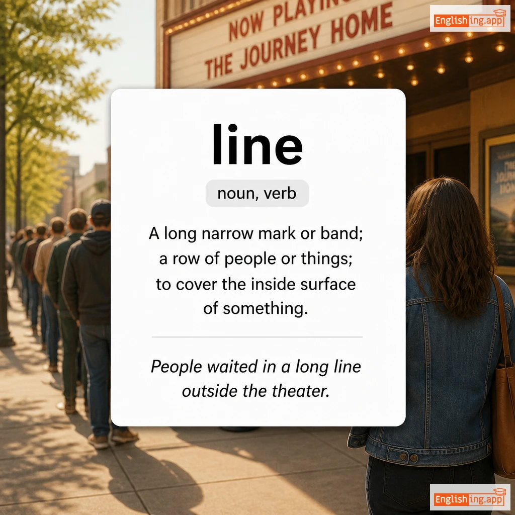 line definition card — visual illustration of the meaning