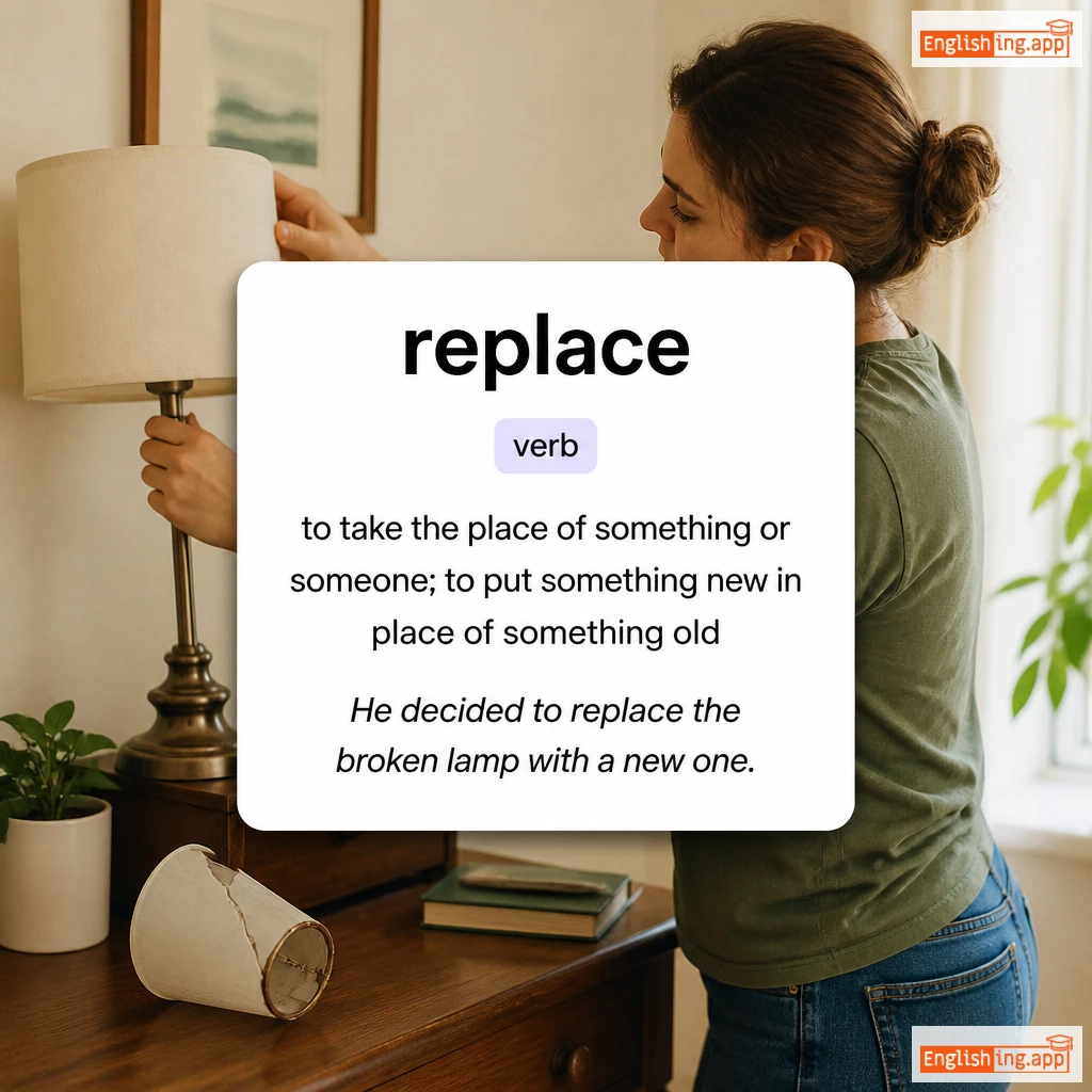 replace definition card — visual illustration of the meaning