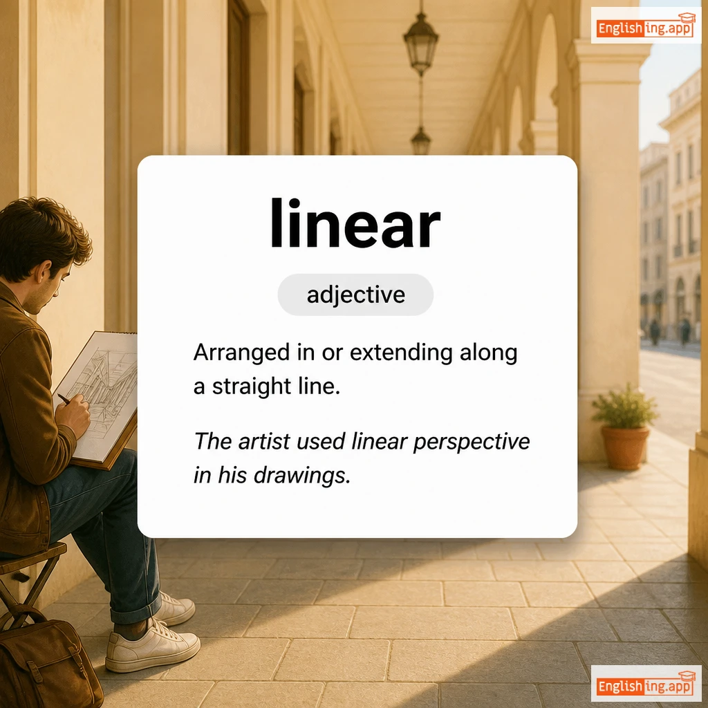 linear definition card — visual illustration of the meaning