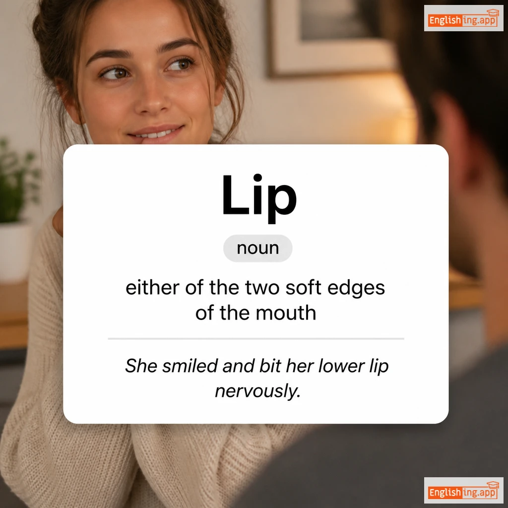 Lip definition card — visual illustration of the meaning