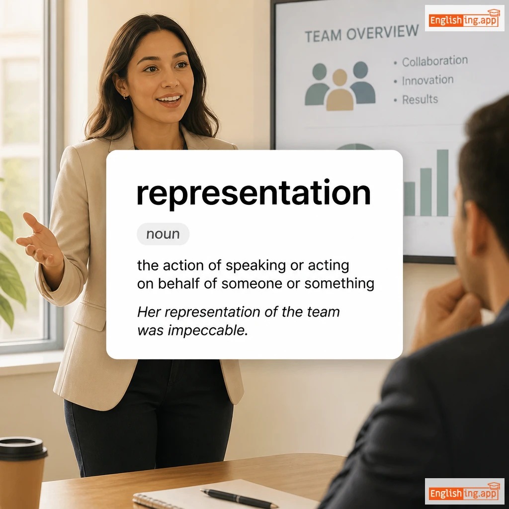 representation definition card — visual illustration of the meaning