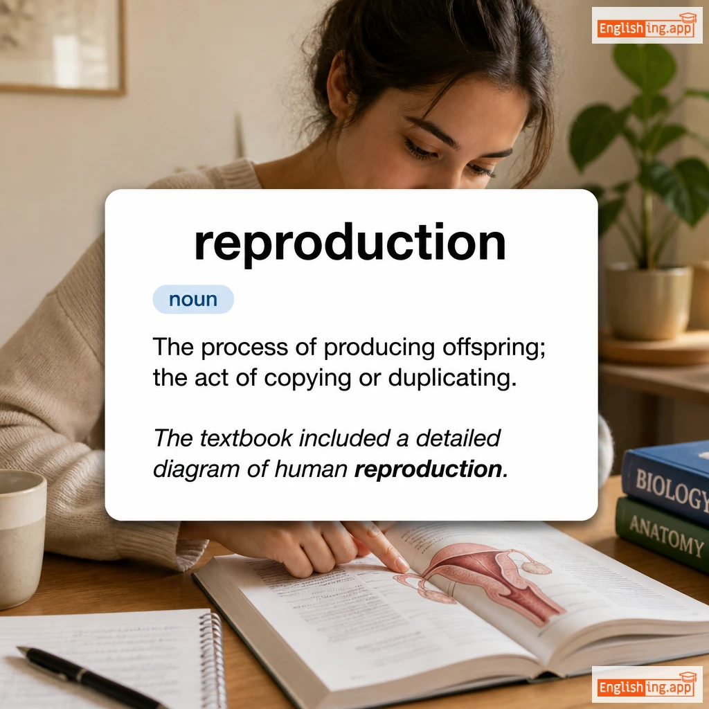 reproduction definition card — visual illustration of the meaning