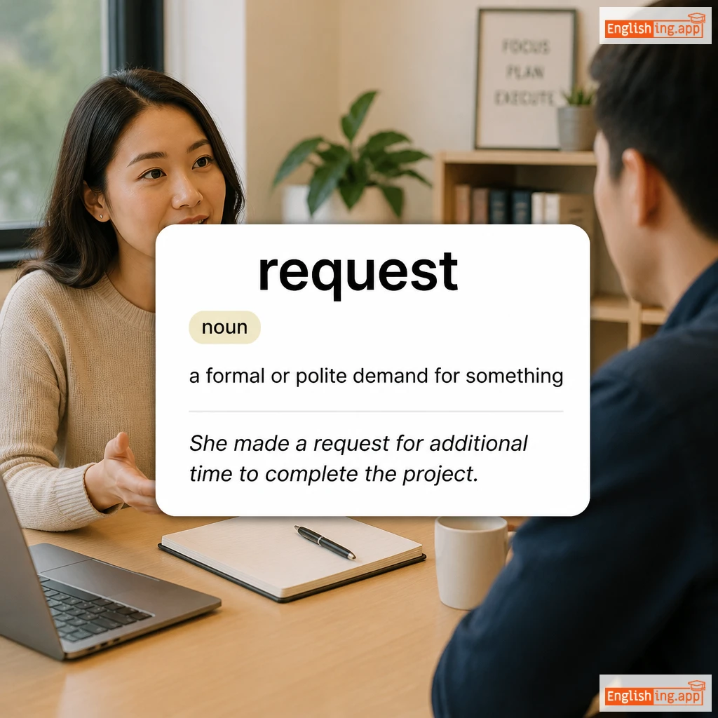 request definition card — visual illustration of the meaning