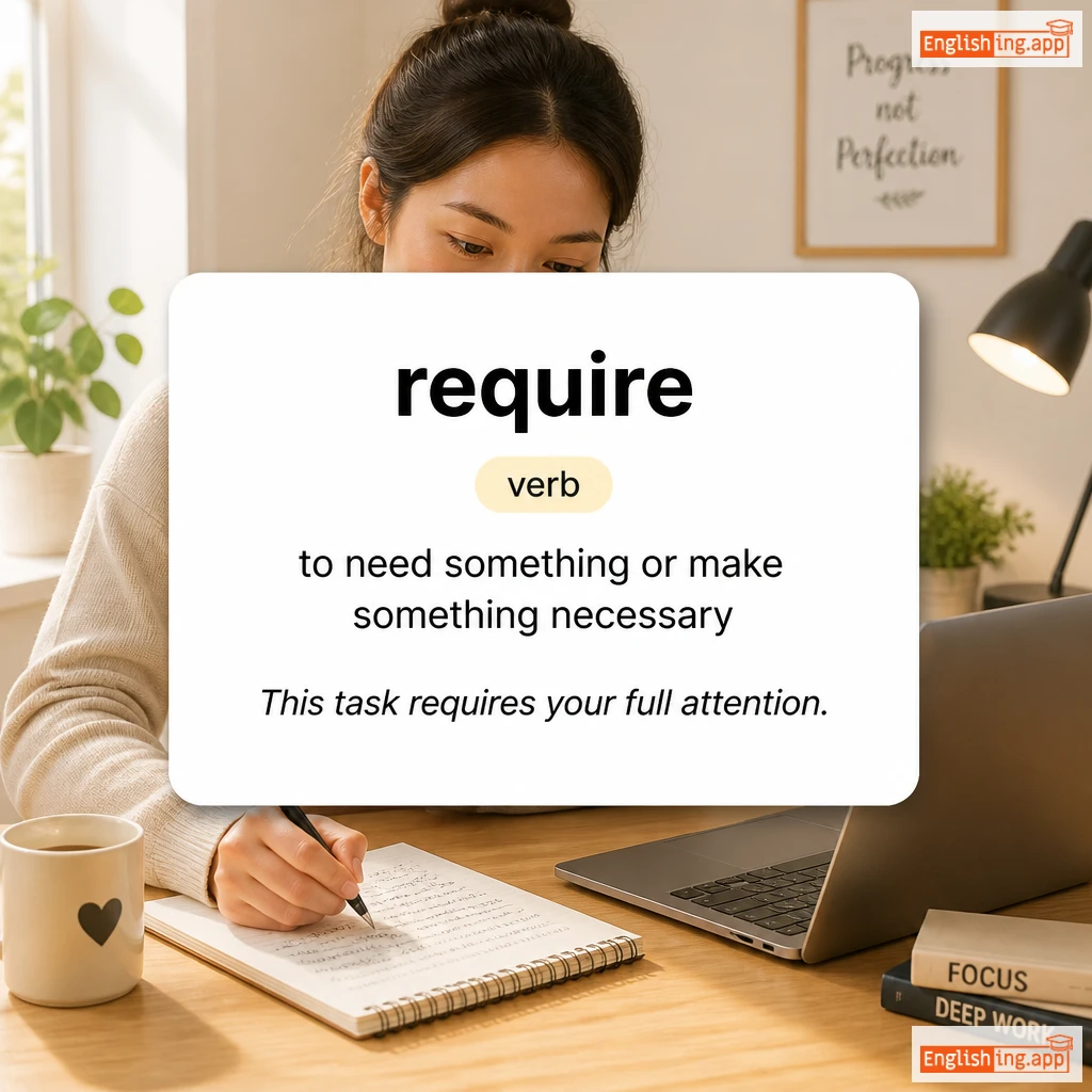 require definition card — visual illustration of the meaning