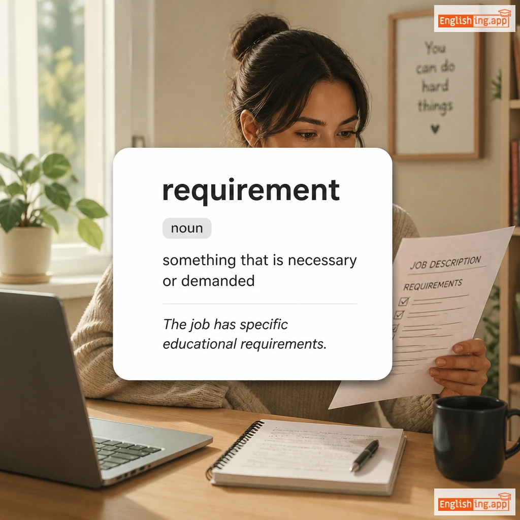 requirement definition card — visual illustration of the meaning