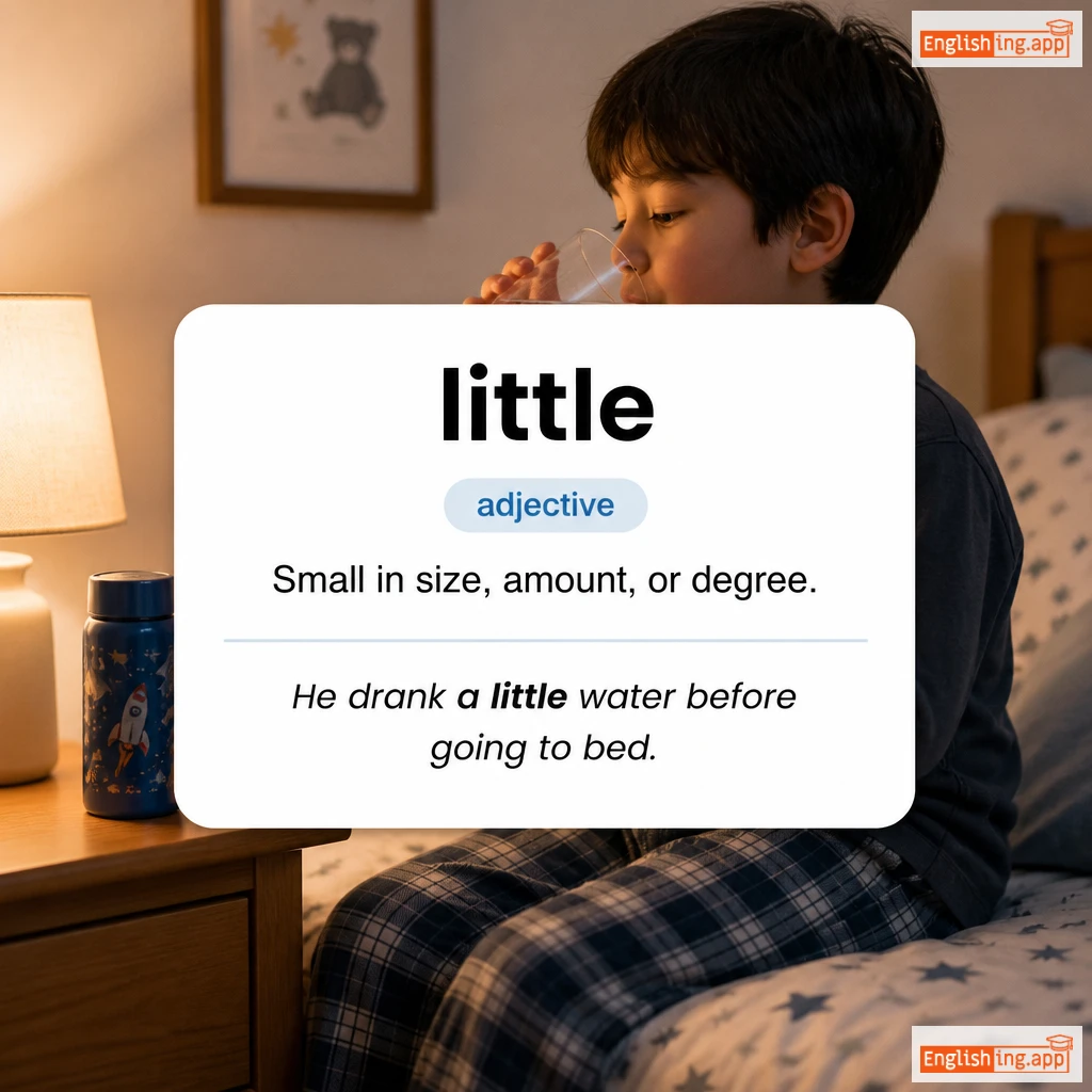 little definition card — visual illustration of the meaning