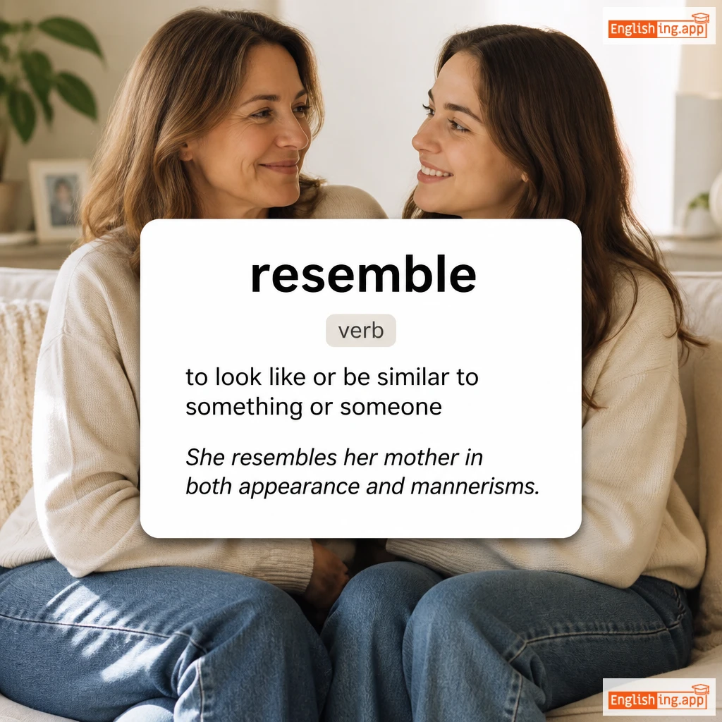 resemble definition card — visual illustration of the meaning