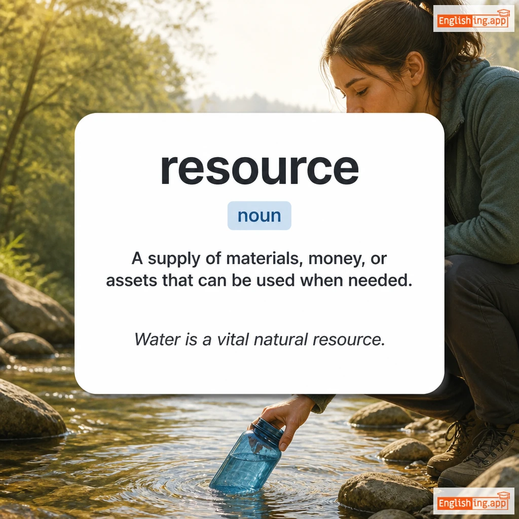 resource definition card — visual illustration of the meaning