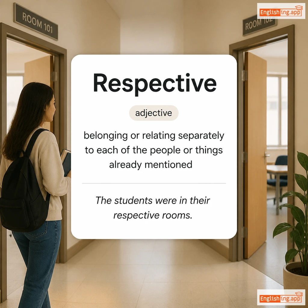 Respective definition card — visual illustration of the meaning
