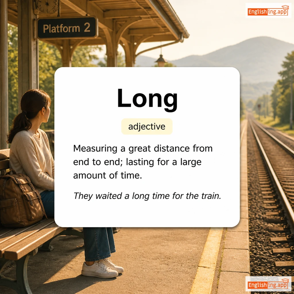 Long definition card — visual illustration of the meaning