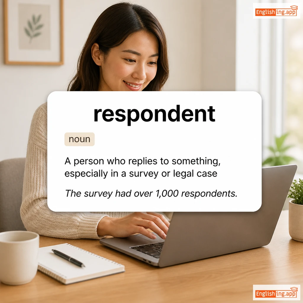 respondent definition card — visual illustration of the meaning