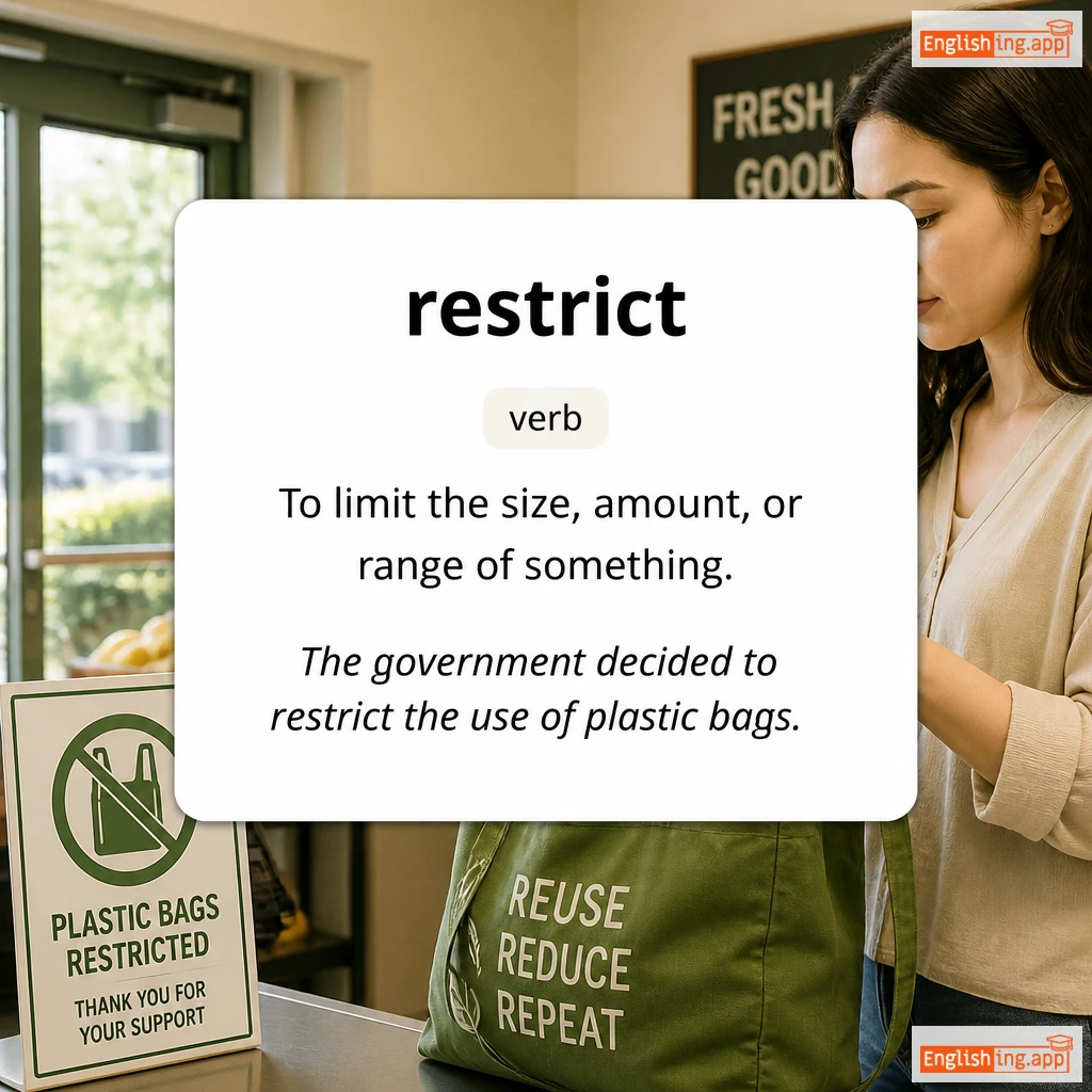 restrict definition card — visual illustration of the meaning