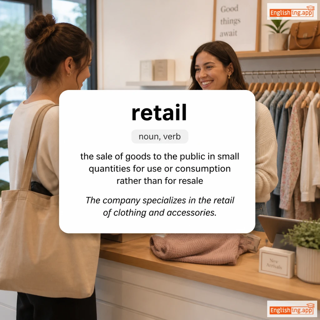 retail definition card — visual illustration of the meaning