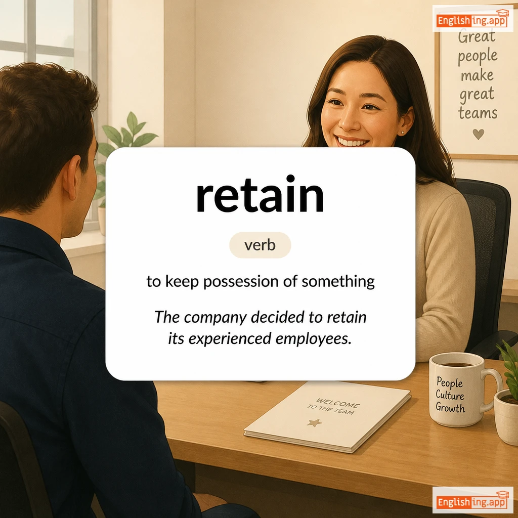 retain definition card — visual illustration of the meaning