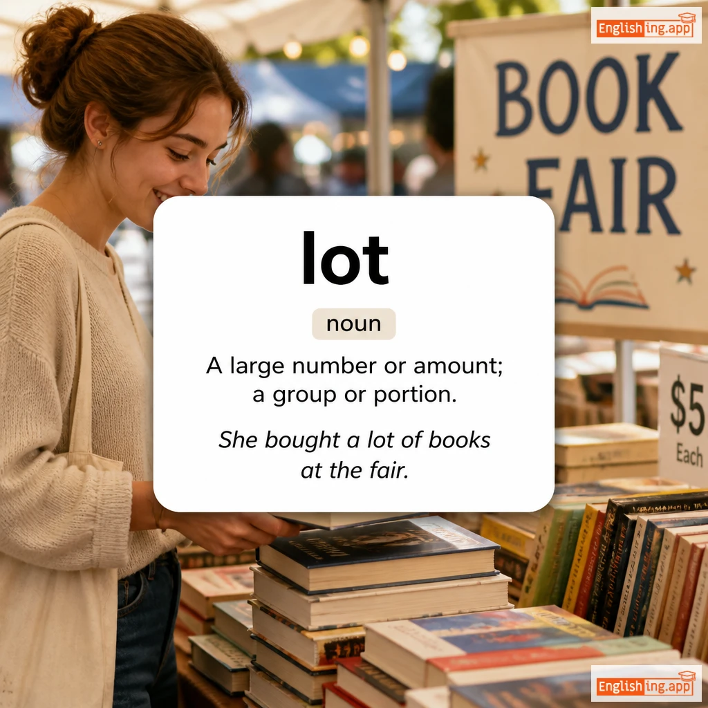 lot definition card — visual illustration of the meaning