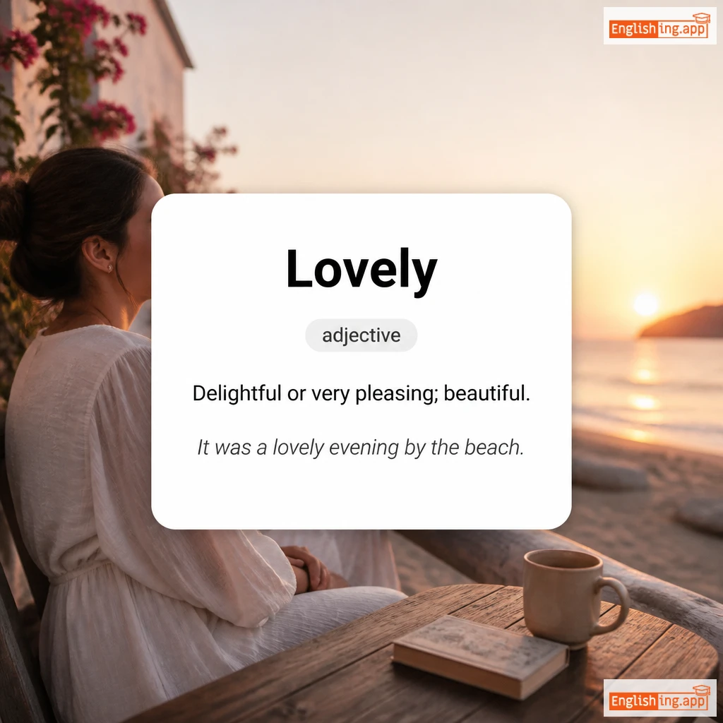 Lovely definition card — visual illustration of the meaning