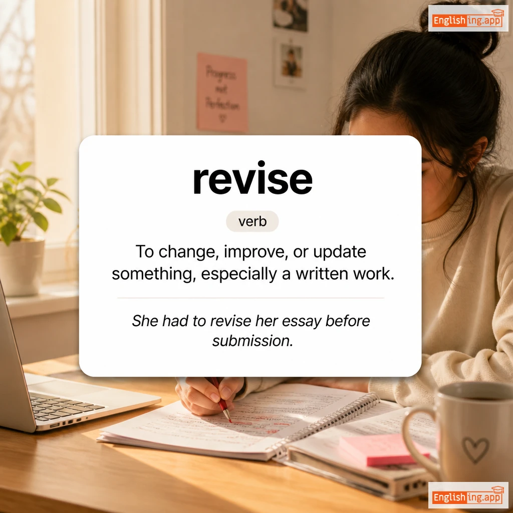 revise definition card — visual illustration of the meaning