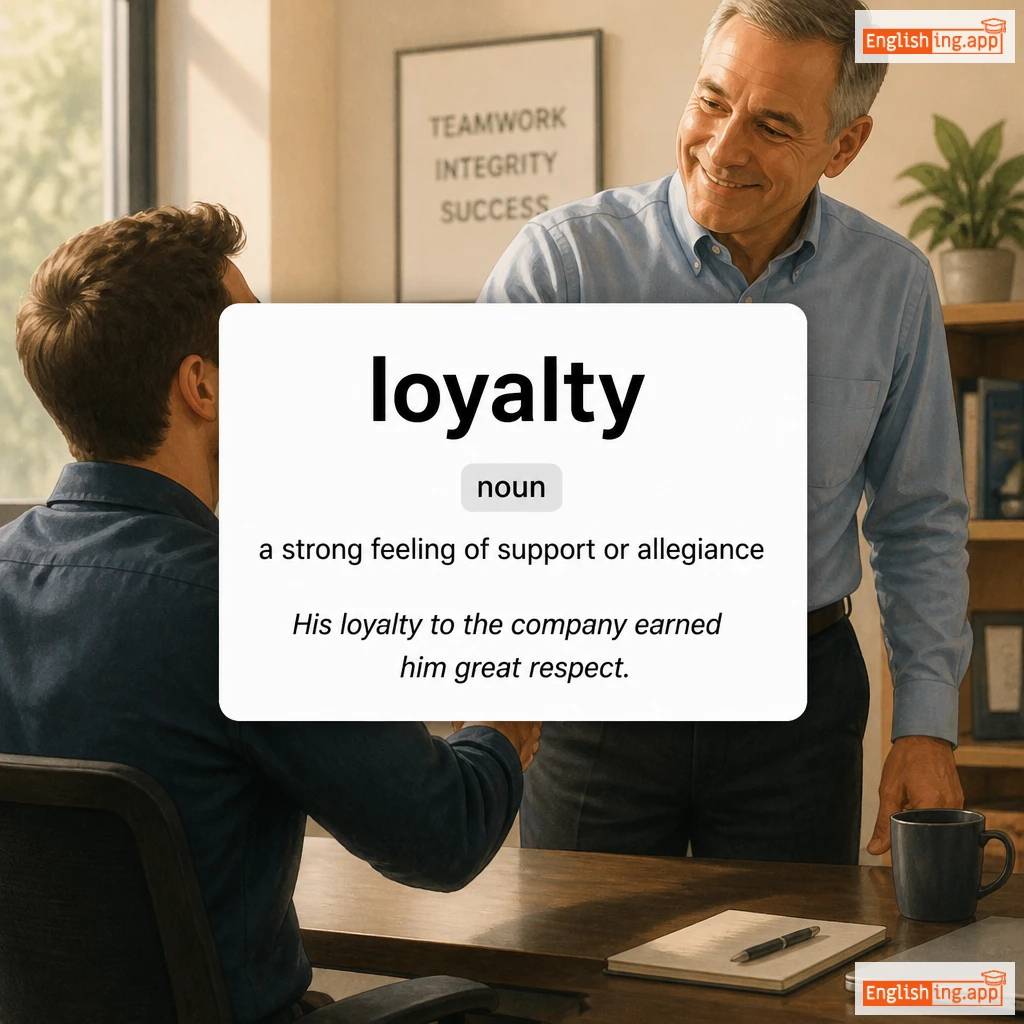 loyalty definition card — visual illustration of the meaning
