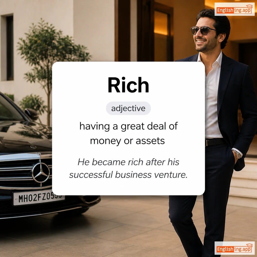 Rich definition card — visual illustration of the meaning