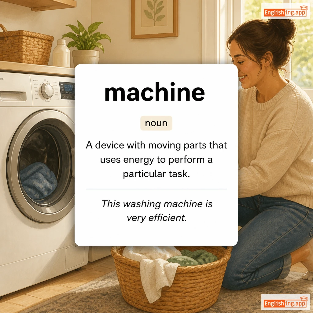 machine definition card — visual illustration of the meaning
