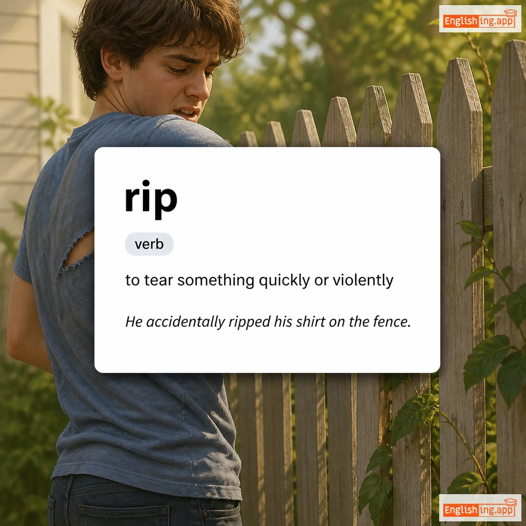 rip definition card — visual illustration of the meaning