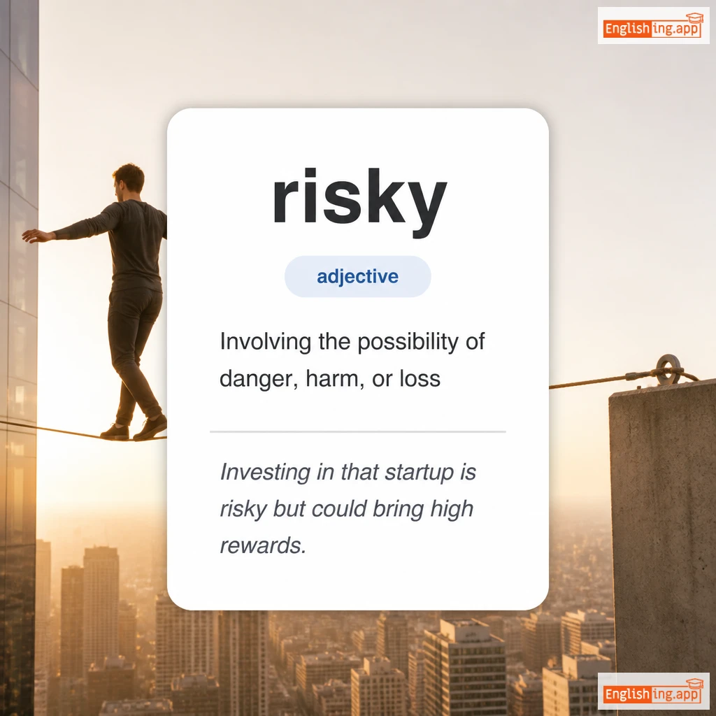 risky definition card — visual illustration of the meaning