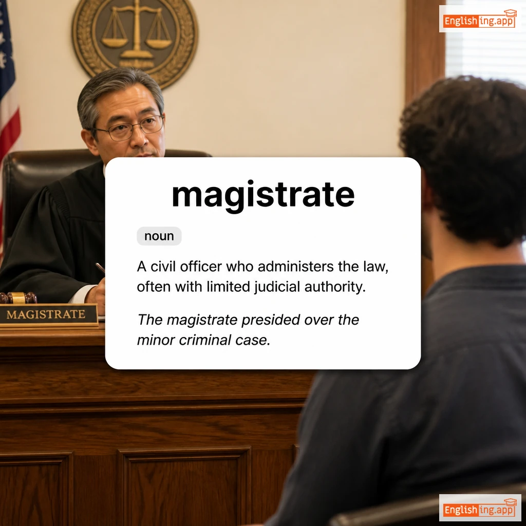 magistrate definition card — visual illustration of the meaning