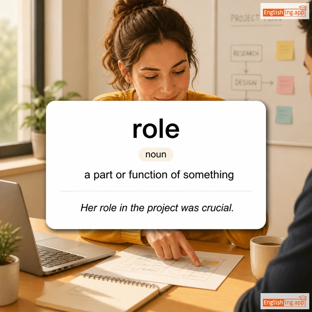 role definition card — visual illustration of the meaning