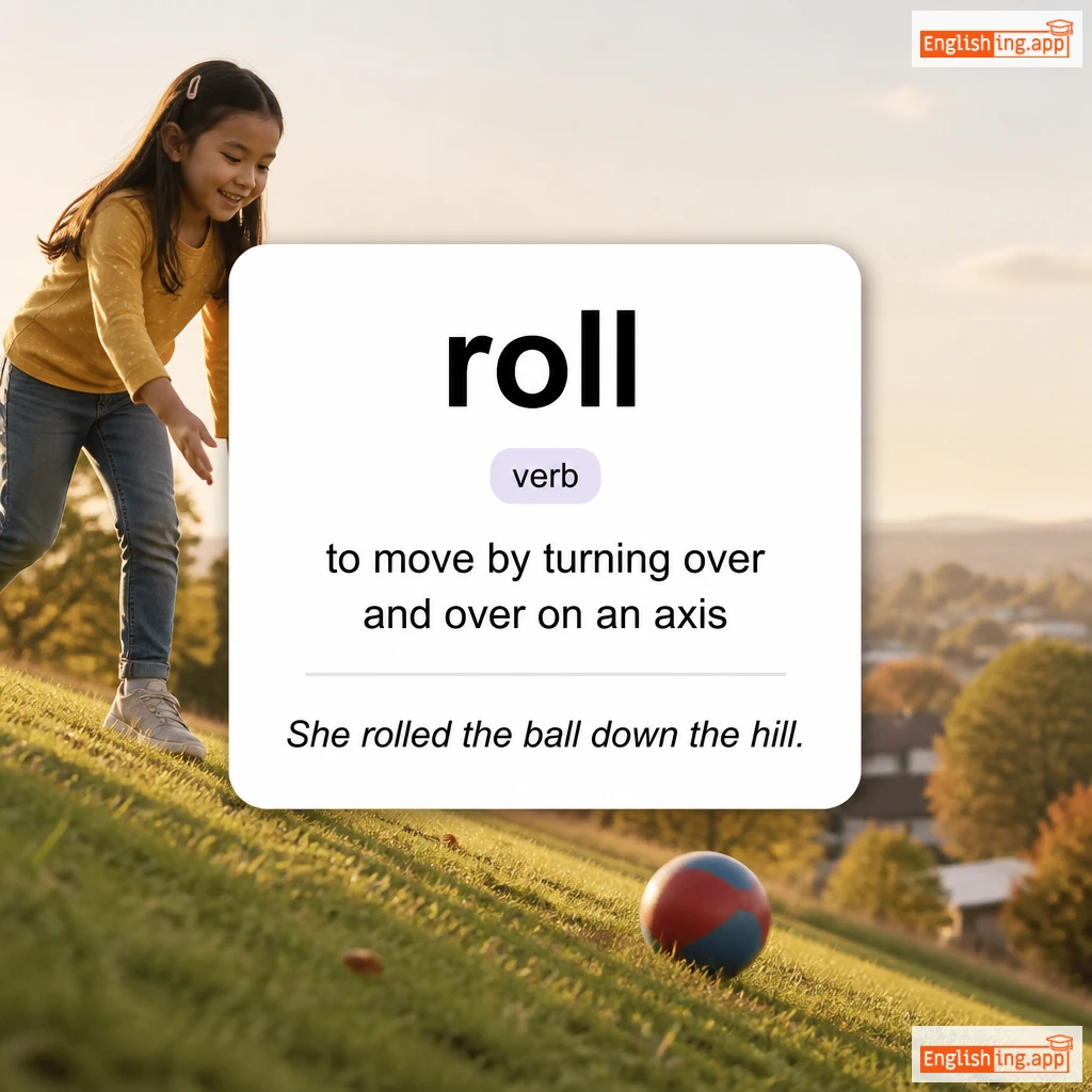 roll definition card — visual illustration of the meaning