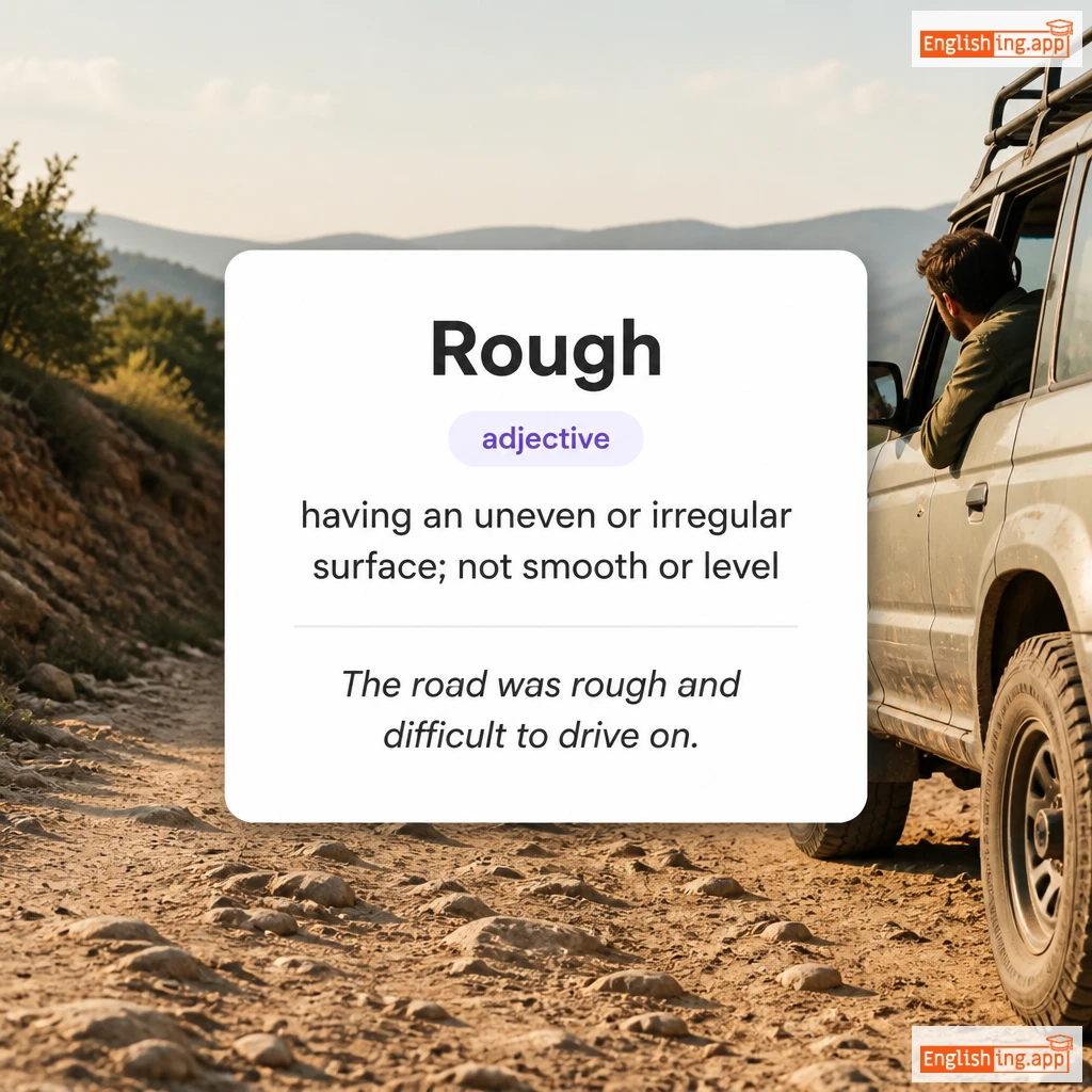 Rough definition card — visual illustration of the meaning