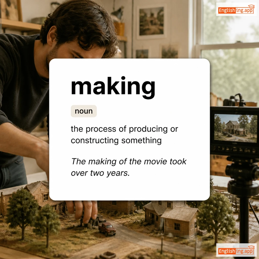 making definition card — visual illustration of the meaning
