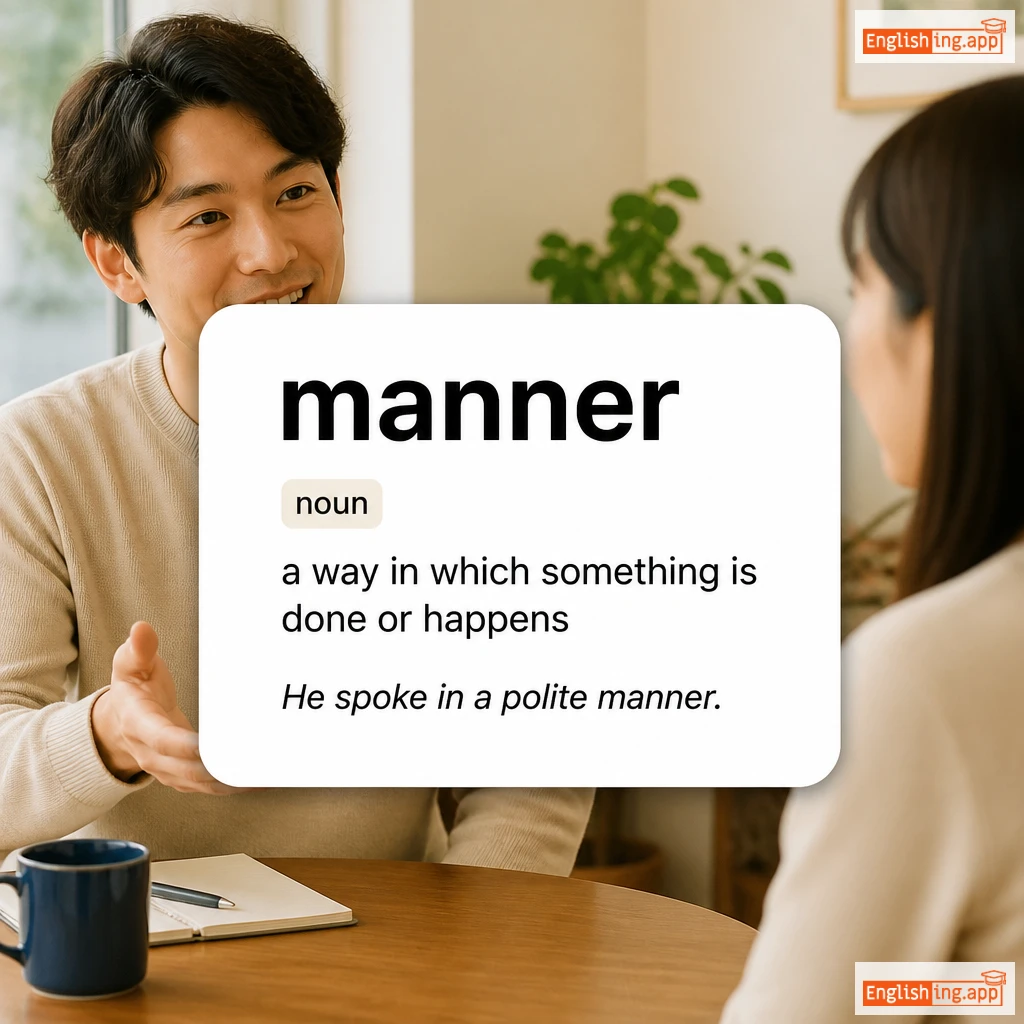manner definition card — visual illustration of the meaning