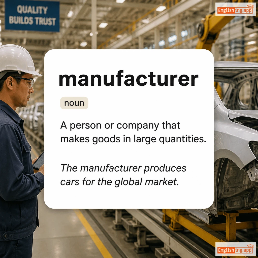manufacturer definition card — visual illustration of the meaning
