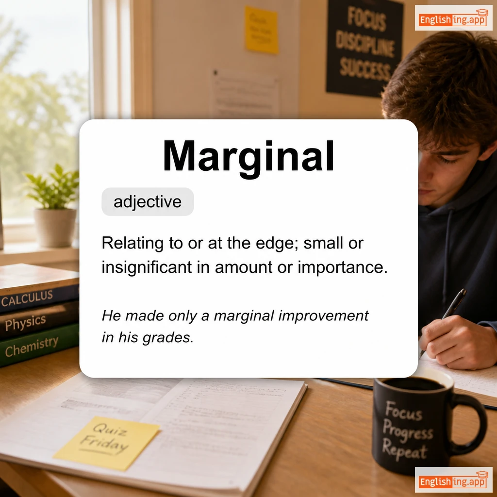 Marginal definition card — visual illustration of the meaning