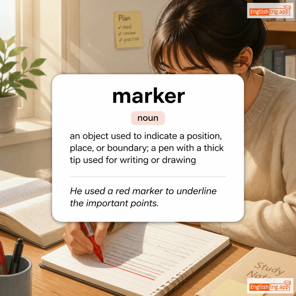 marker definition card — visual illustration of the meaning