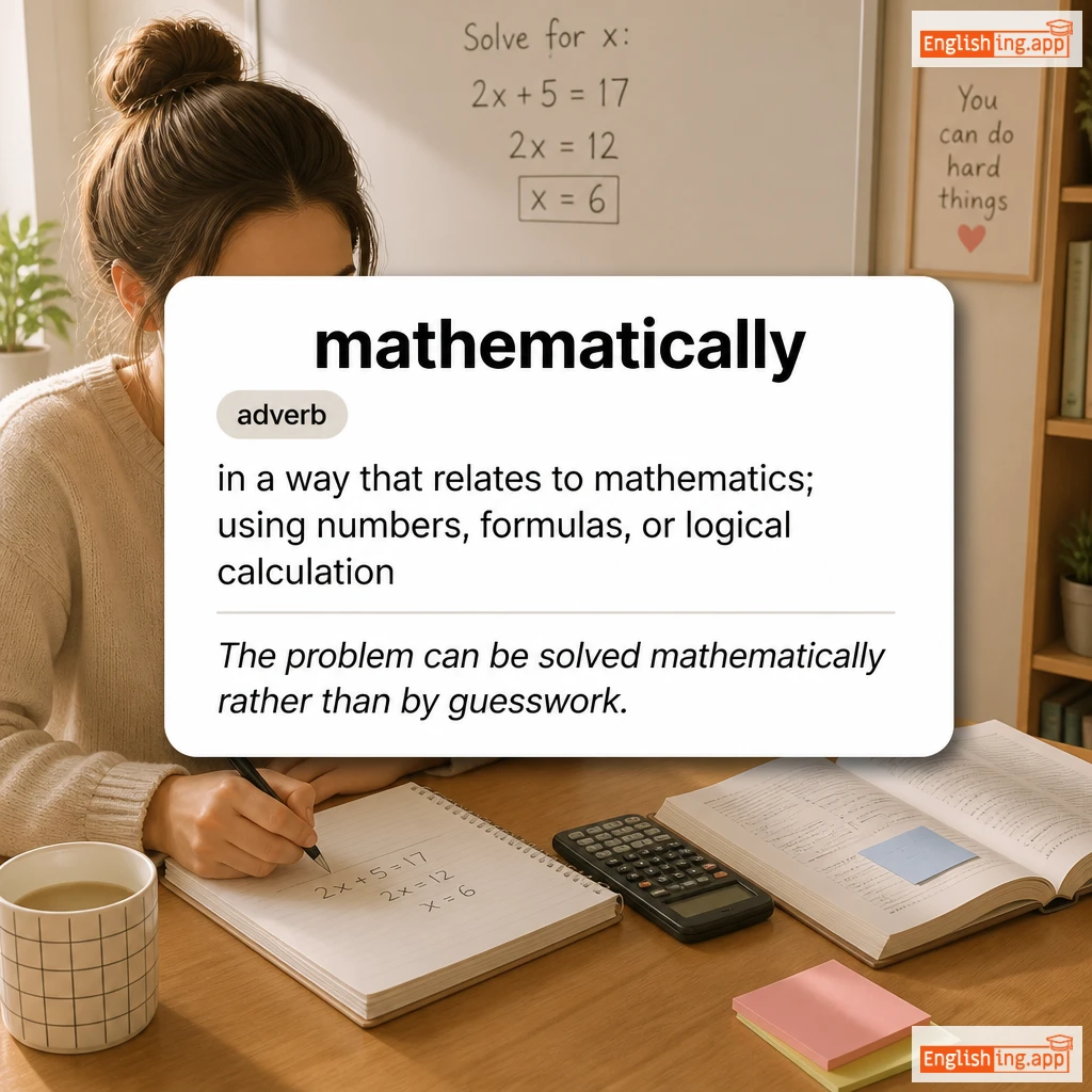 mathematically definition card — visual illustration of the meaning