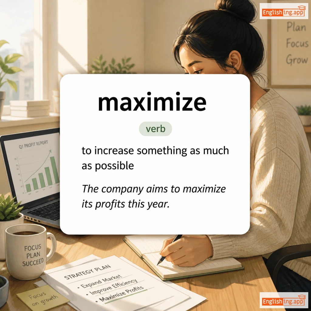maximize definition card — visual illustration of the meaning