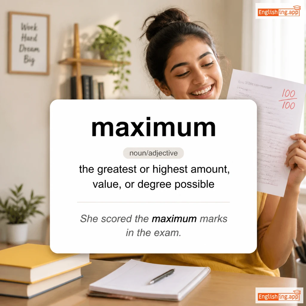 maximum definition card — visual illustration of the meaning