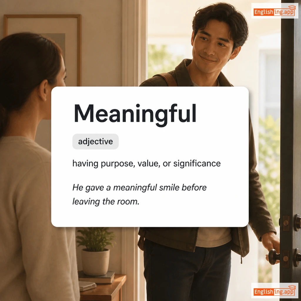 Meaningful definition card — visual illustration of the meaning